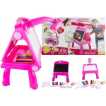 Tabuľa s projektorom Ružová